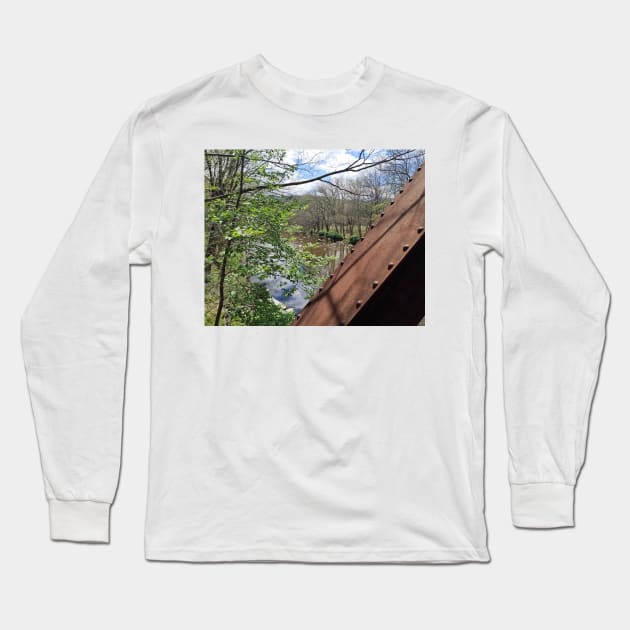 Saco River, White Mountains, New Hampshire, US Long Sleeve T-Shirt by allthumbs